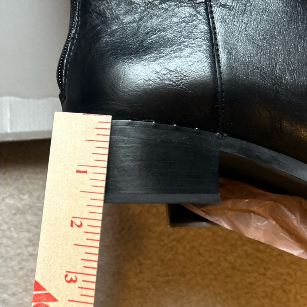 NEW IN BOX Franco Sarto Daya Tall Black Leather Boots SZ  8 1/2 - Picture 2 of 15